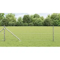 Markenlos Euro-Zaun mit Stacheln aus verzinktem Stahl, wetterfest und robust, 25 x 0,6 m für Garten und Terrasse