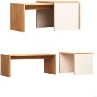 Skye Decor , Nuguso, Couchtisch, Eiche, 100 % MELAMINBESCHICHTETE SPANPLATTEN, 90 x 40 x 42 cm