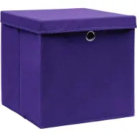 Merkloos Faltbare Aufbewahrungsboxen mit Deckel, Set mit 4 Stück