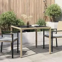 Merkloos Moderner Gartentisch aus Polyrottan mit Stahlrahmen