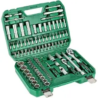 Stalco Steckschlüsselsatz 1/2˝ 1/4˝ BMC Koffer 94 Teile Ratsche 72T Steckschlüssel S011100094