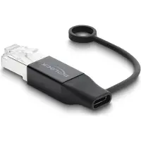 DeLOCK USB Type-C Netzwerk Adapter Gigabit LAN 1 x RJ45 Stecker, 1 x USB Type-C, 1 x RJ45, Anthrazit