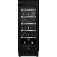 Electrolux EWUS018B7B, Integriert, 18 Flasche(n), G, Innenbeleuchtung, Schwarz, Schwarz