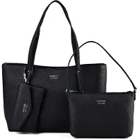 GUESS für Damen. HWPG9648240 Brenton Shopper-Tasche mit oberem Reißverschluss, schwarz (OSFA), Lässig, Polyurethan