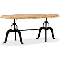 Syfax Esstisch Massivholz Mango und Stahl 180 cm