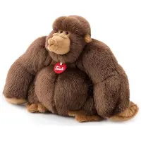 Trudi Gorilla Plüschtier, Braun, weich, 38 cm breit, 25 cm tief, 20 cm hoch