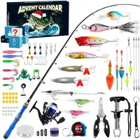 Generisch Adventskalender für Angler 2026 – Für Jugendliche und Erwachsene – 24-tägiger Weihnachtsadventskalender mit Angelausrüstung – Ideal für Großvater und Vater