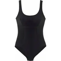 LASCANA Badeanzug , Damen, Gr. 50 (50), Cup C, schwarz, Polyamid, unifarben, Badeanzüge Badeanzug, mit Schlankmach- Effekt, Topseller