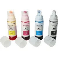 VHBW 4x Nachfülltinte kompatibel mit Canon Pixma G4510, G4511, G3501, G3510 Drucker - Refillset Dye Cyan, Dye Magenta, Dye Schwarz, Dye Yellow, 280ml