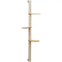 Eyepower 170 cm Wandkratzbaum mit 3 Plateaus für Katzen - Sisal Kratzbaum zur Wandmontage