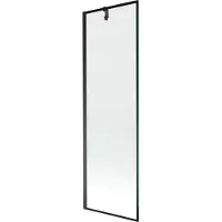 Mexen Next 1-flügelige Badewannenabtrennung 60 x 150 cm, schwarzer Rahmen, schwarz - 895-060-000-00-70-70