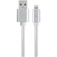 Gembird CCB-MUSB2B-AMLM-6-S, 1,8 m, Lightning, USB B, Männlich, Männlich, Silber