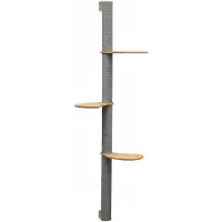 Eyepower 170 cm Wandkratzbaum mit 3 Plateaus für Katzen - Sisal Kratzbaum zur Wandmontage