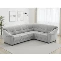 Sit&More Ecksofa SIT & MORE "Savona L-Form, B. 262 cm, Komfortsitz, Eckcouch mit Stoff- & Lederwahl", grau (silber), B:262cm H:90cm T:212cm, Sofas, Ecksofa, mit Schlaffunktion, Liegefl. 120x195 cm