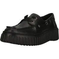 Clarks Mokassin Torhill Boat mit 4 cm Plateauprofilsohle 1216 Black Leather 38