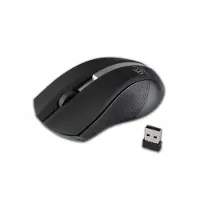 Rebeltec Wireless optical mouse, GALAXY black/silver, rubber surface