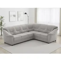 Sit&More Ecksofa SIT & MORE "Savona L-Form, B. 262 cm, Komfortsitz, Eckcouch mit Stoff- & Lederwahl", grau (hellgrau), B:262cm H:90cm T:212cm, Sofas, Ecksofa, mit Schlaffunktion, Liegefl. 120x195 cm