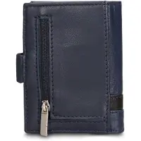 Renato Balestra Herrengeldbörse echtes Leder Druckknopfverschluss Black B UNICA 7.5x10x2 cm 1942-KIB-NERO