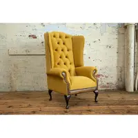 AEA Design Chesterfield Sessel 1 Sitzer Couch Polster Luxus Klassische Textil Sofas