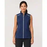 LPO Softshellweste "Softshellweste Hellen", Damen, Gr. 40/42 (M), blau (navy blazer), Softshell, 100% Polyester, regular fit hüftbedeckend, Westen Softshellweste