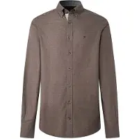Hackett London für Herren. HM3010855 Flanellhemd Multi Trim taupe (M), Lässig, Baumwolle, Langarm