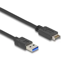 DeLOCK USB 10 Gbps Kabel USB Typ-E Key A 20 Pin Stecker zu USB Typ-A Stecker 30 cm, 0,3 m, USB E, USB A, USB 3.2 Gen 2 (3.1 Gen 2), 10 Gbit/s, Schwarz