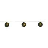 Star Trading LED-Lichterkette Bliss, dunkelgrün, Glas, 8-flammig Batterie