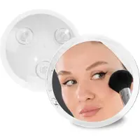 Merkloos Omgoods – Wandspiegel mit Saugnäpfen – 7-fache Vergrößerung für Rasieren und Make-up