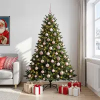 Syfax Künstlicher Weihnachtsbaum mit Weihnachtskugel 240 cm 300 LEDs