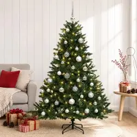 Syfax Künstlicher Weihnachtsbaum mit Weihnachtskugel 150 cm 150 LEDs