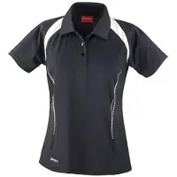 Result Damen-Poloshirt - Spiro WOMENS TEAM SPIRIT POLO - black/white - Größe S