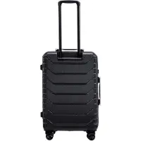 Markenlos Wings Crake Mittel Koffer 24“, Reisegepäck für Flugreisen, 4 Lenkrollen aus 100% Polycarbonat, Schwarz