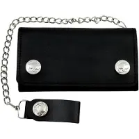 Markenlos Bikerbörse,Truckerbörse,Wallet,Leder, mit Kette