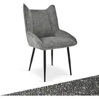 Dripio Esszimmerstuhl Samt schwarz-weiß, ergonomisch, verstellbare Beine, 1 Stück