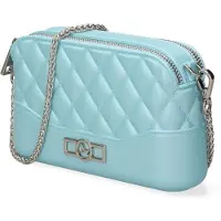 Marc Ellis Schultertasche aus Vegan Leather mit Steppung und abnehmbarer Kettenkette Pink Light UNICA 18x11.5x5 cm FLAT BLOOM
