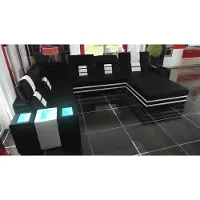 AEA Designer XXL Ledersofa Eck Sofa Couch Polster Garnitur Wohnlandschaft Ecksofa