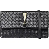 Marc Ellis Deep Bag Handtasche Damen Creme Geflochten Magnetverschluss Caffè UNICA 28x16x1 cm CHLOE PLAIT-MOKA-MOUSSE