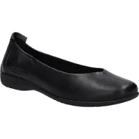 Josef seibel Ballerina "Fenja 38, black-black", Damen, Gr. 37, schwarz (schwarz, schwarz), Obermaterial: 100% Rindsleder Leather cow., Schuhe Ballerina