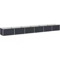 Syfax Hochbeet im Garten Anthrazit 600 x 80 x 55 cm Verzinkter Stahl
