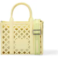 Marc Ellis Handtasche aus Vegan Leather mit Lochstickerei Beige UNICA 25x19.5x13 cm FLAT PLOT BEIGE-LIGHT GOLD