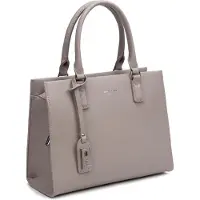 David jones Handtasche Strukturiert mit Reißverschluss, Griffen und Schulterriemen Orchid 28x21x11 cm