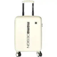 Momo Design Trolley Cabin ABS mit Reißverschluss Schwarz 54,5 cm Black and White UNICA 37.5x54.5x20 cm MO-02 S