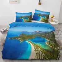 Sonstiges Bettwäsche-Set Ozean 135x200 cm 2-teilig Mikrofaser Wendebettwäsche mit Reißverschluss 3D Motiv