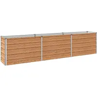 Syfax Hochbeet im Garten Holz Braun 242 x 40 x 55 cm Verzinkter Stahl