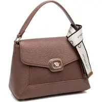 Chrisbella Seraphina Chic Handtasche aus veganem Kunstleder Magnetverschluss ROSSO UNICA 25x13x18 cm