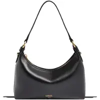Lancel Origami Baby-Hobo-Tasche mit Reißverschluss Schwarz