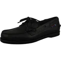 Sebago Docksides, Full-Grain Leather (Glattleder), total black, Men 7000H00-924 43