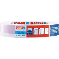 TESA 12x Maskenband 4836, 25m x 25mm, rot-weiß | 1 Rolle
