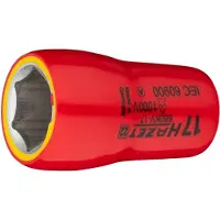 Hazet 880KV-17, Steckschlüsselbuchse, Rot, Gelb, 1 Kopf/Köpfe, 3/8", Imperial, 17 mm