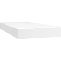 vidaXL Taschenfederkernmatratze Mittel Weiß 100x200x20 cm Kunstleder